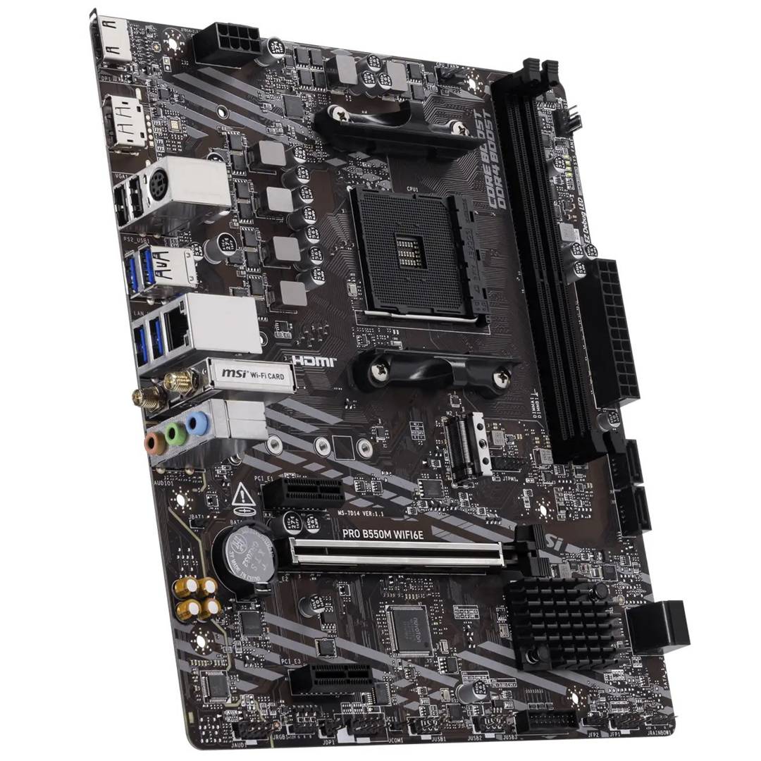 MSI Pro B550M WiFi6E - side.