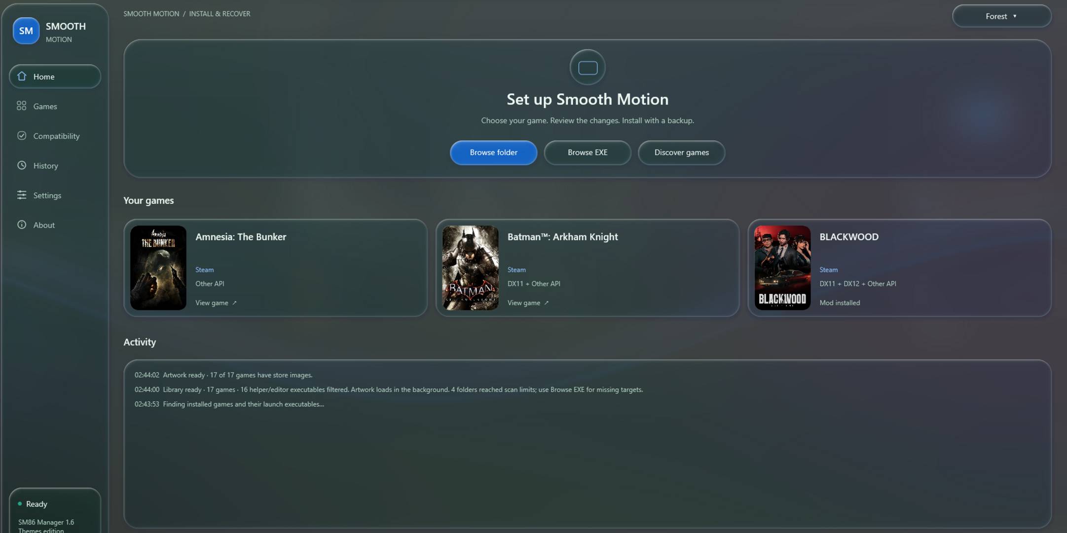 Nvidia Smooth Motion mod.