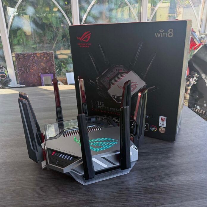 Asus ROG Rapture GT-BN98 router and box