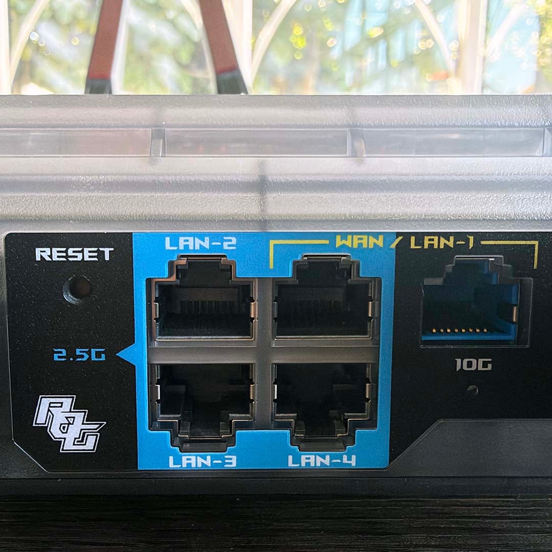 Asus ROG Rapture GT-BN98 LAN ports on rear panel