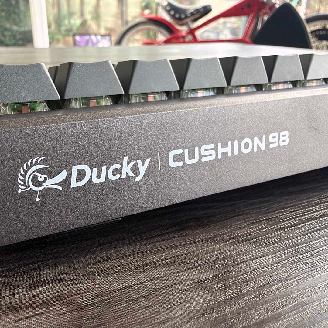 Ducky Cushion 98 back logo