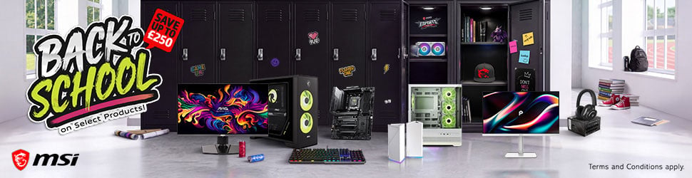 Save up to £250 on select MSI products.