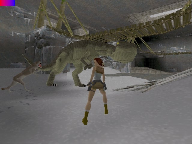 Tomb Raider running on a 3dfx Voodoo Graphics card