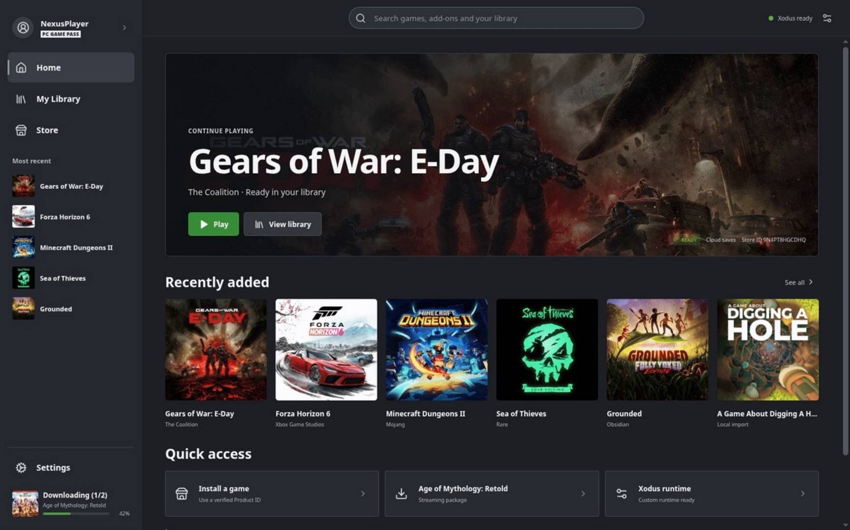 Microsoft PC Game Pass on Linux.