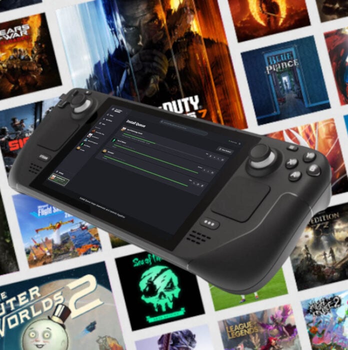 Valve Steam Deck with Microsoft PC Game Pass store.