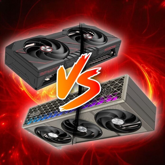 AMD Radeon RX 9070 vs 9070 XT