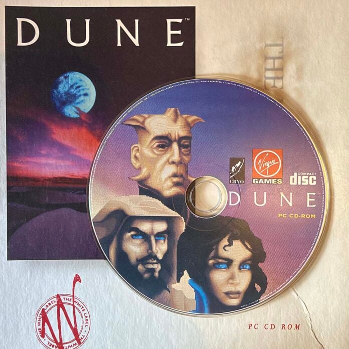 Dune Virgin Interactive White Label box and CD
