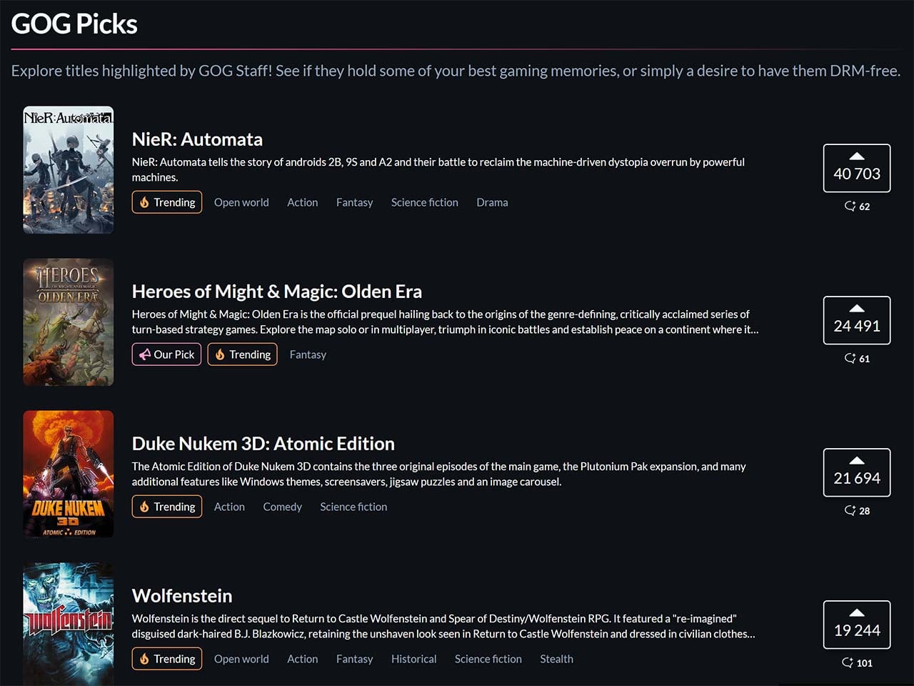 GOG Dream List