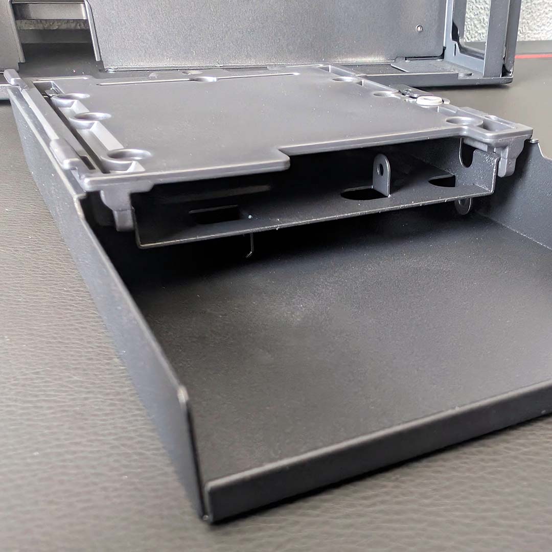 A close up of the storage bay in the HAVN HS 360 VGPU.