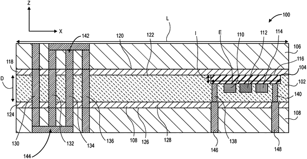 A patent drawing for Intel MicroLED insertion into CPUs.