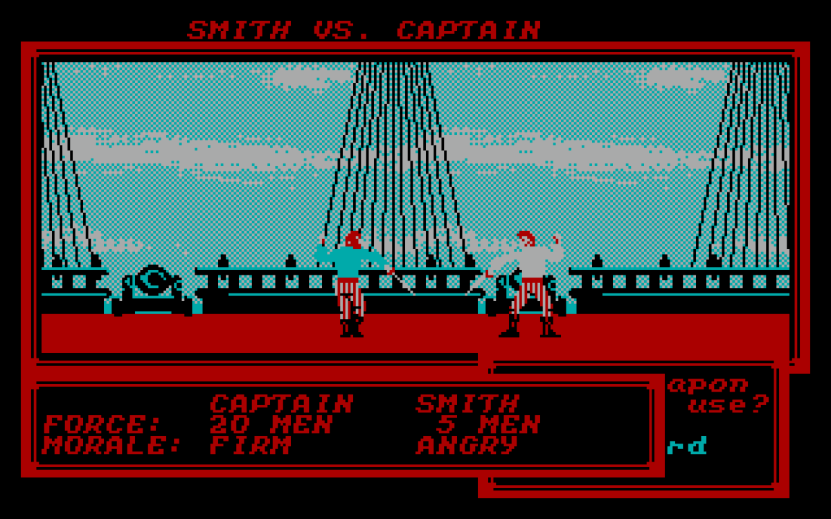 Sid Meier's Pirates in CGA
